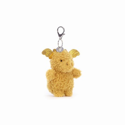 Jellycat Little Dragon Bag Charm New Zealand | KRQDM1634